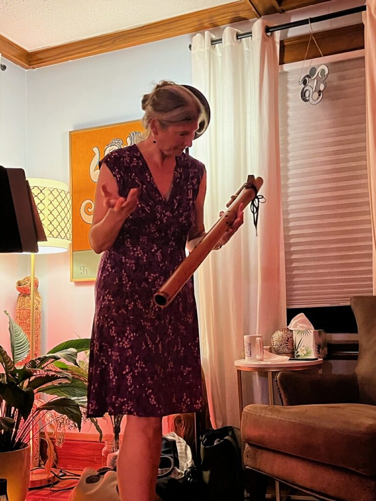 House concert with Native American flute